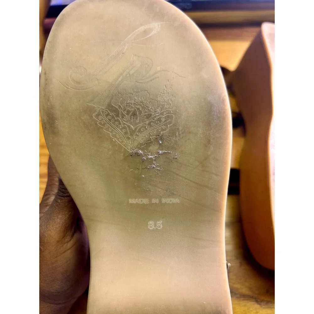 Free People Holt Flatform Sandals Wmn 8.5 brown Leather Slingback Wedge boho